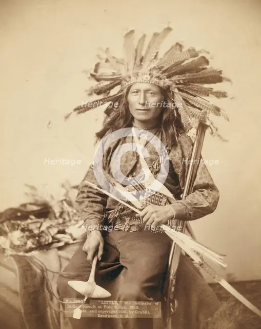 Little, the instigator of Indian Revolt at Pine Ridge, 1890, 1891 Creator: John C. H. Grabill.