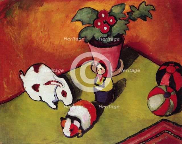 Little Walter's Toys, 1912. Artist: Macke, August (1887-1914)