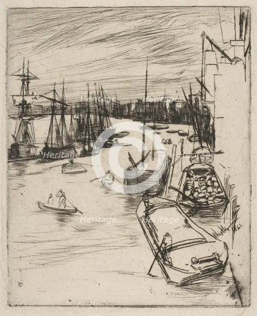 Little Wapping (The Little Rotherhithe), 1861. Creator: James Abbott McNeill Whistler.