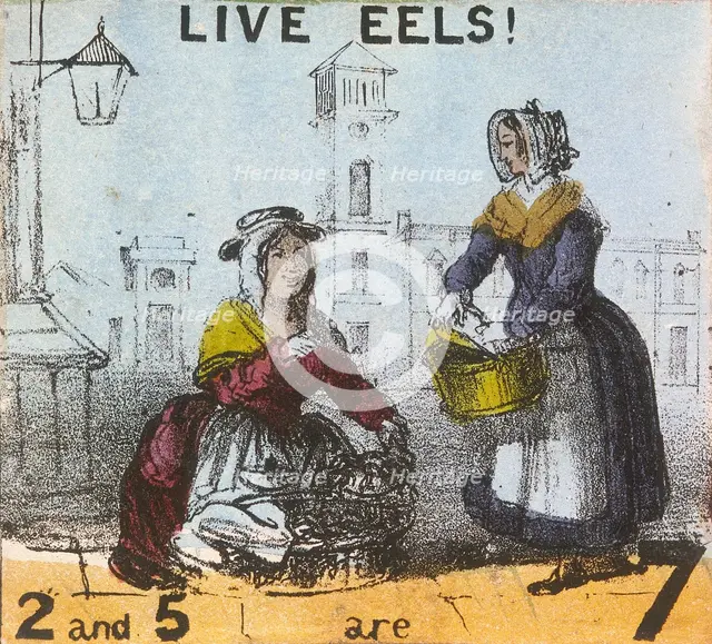 'Live Eels!', Cries of London, c1840. Artist: TH Jones