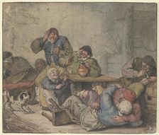 Lively farmers in an inn, after 1670. Creator: Adriaen van Ostade