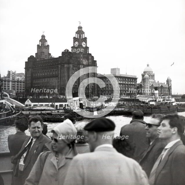 Liver Building and Port of Liverpool Building, Liverpool, c1955. Creator: Arthur Charles Kirby Ware.