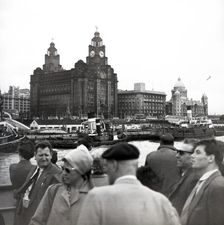 Liver Building and Port of Liverpool Building, Liverpool, c1955. Creator: Arthur Charles Kirby Ware