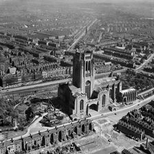 Liverpool Cathedral, Merseyside, May 1949. Artist: Aerofilms