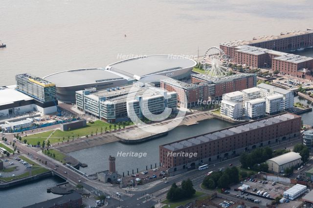 Liverpool Echo Arena, Wapping Dock and Ferris Wheel, Liverpool, 2015. Creator: Historic England.