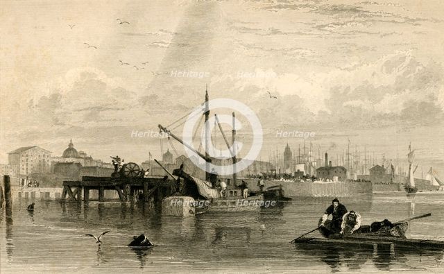 'Liverpool, from the Mersey, No. 1...', mid 19th century. Creator: Robert Brandard.