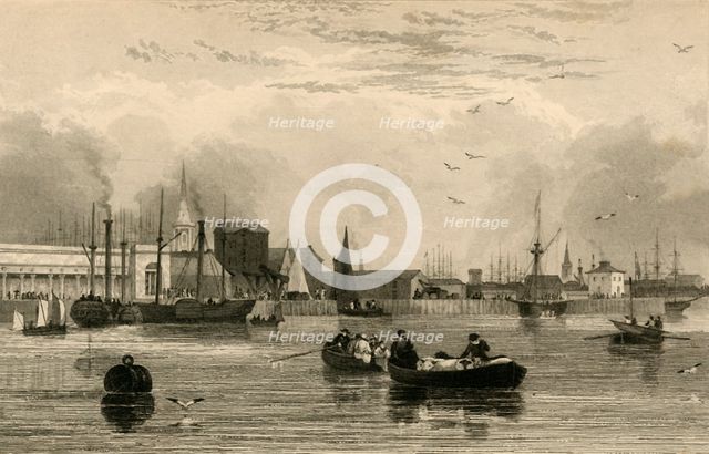 'Liverpool, from the Mersey, No. III...', c1830.  Creator: Robert Wallis.
