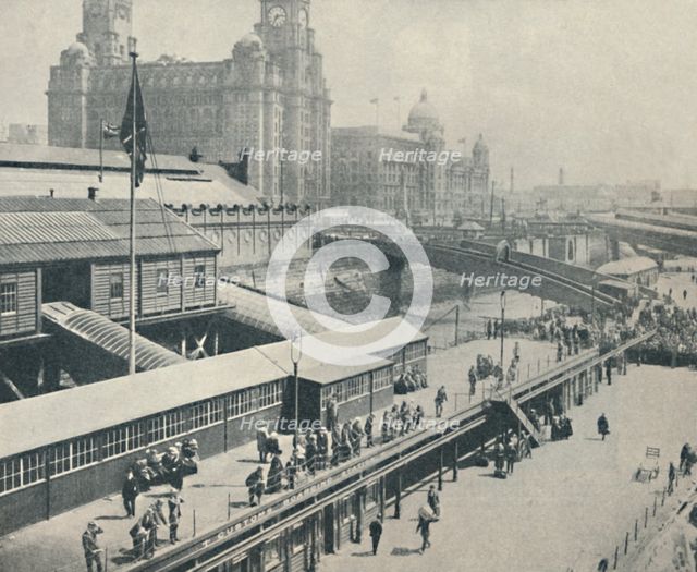 'Liverpool Landing Stage is one of the most interesting river fronts in Great Britain', 1937. Artist: Unknown.