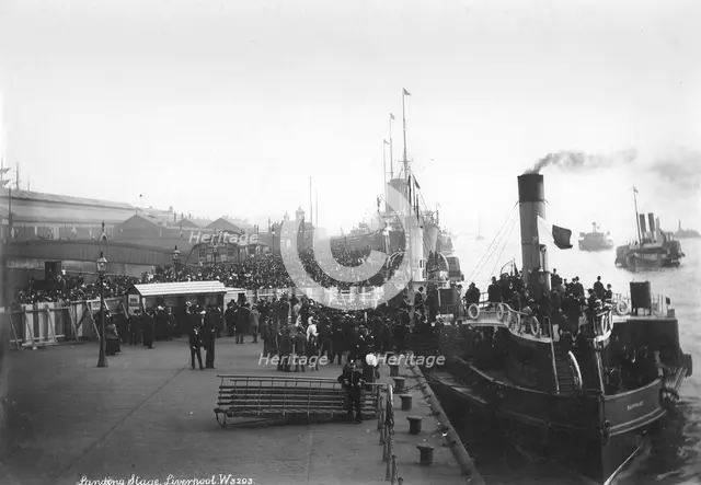 Liverpool Landing Stage, Pierhead, Liverpool, 1890-1910. Artist: Unknown
