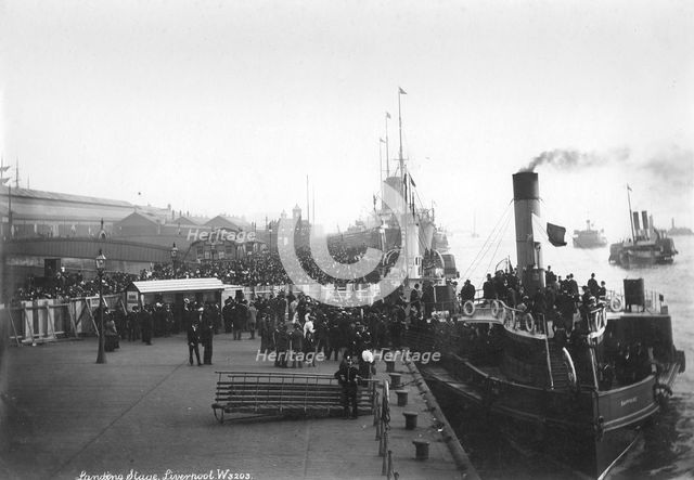 Liverpool Landing Stage, Pierhead, Liverpool, 1890-1910. Artist: Unknown
