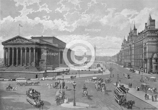 'Liverpool: St. George's Hall and Lime Street', c1896. Artist: Valentine & Sons.