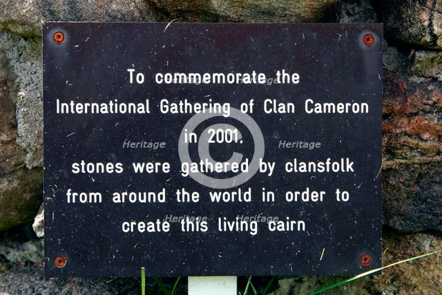 Living cairn, Clan Cameron Museum, Achnacarry, near Spean Bridge, Highland, Scotland.