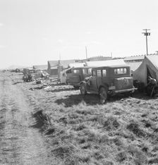 Living conditions for migrant potato pickers, Tulelake, Siskiyou County, California, 1939. Creator: Dorothea Lange