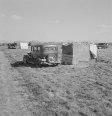 Living conditions for migrant potato pickers, Tulelake, Siskiyou County, California, 1939. Creator: Dorothea Lange