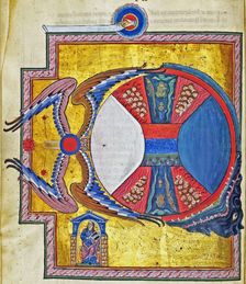 Living, Dying and Purgatory. (Vision from Liber Divinorum Operum), ca 1220-1230