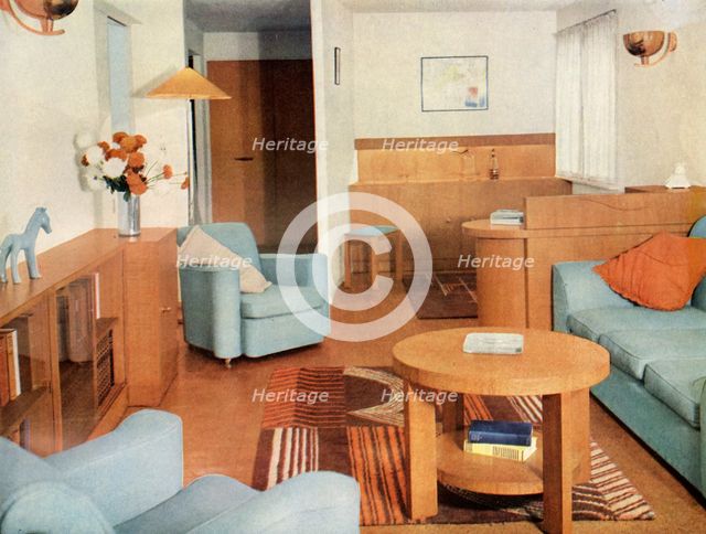 'Living-room by Bird Iles Ltd., London', 1937. Creator: Unknown.