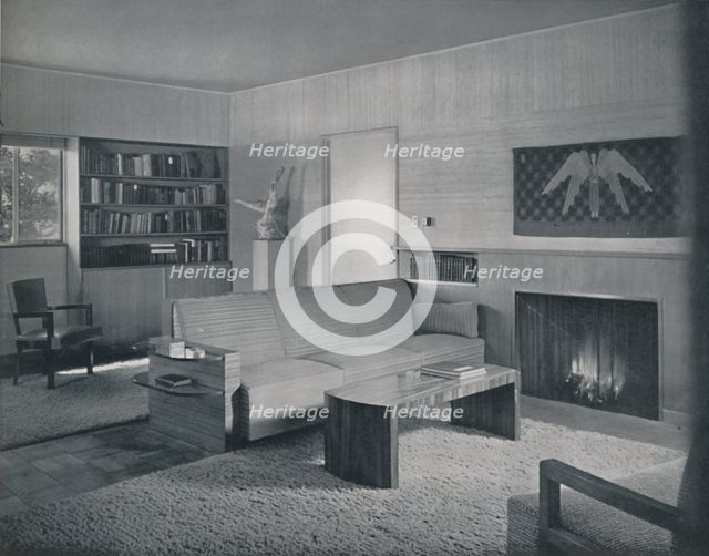 'Living room designed by Honor Easton and Alyne Whalen in a house in Los Angeles', 1942. Artist: Unknown.