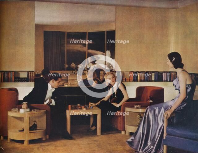 Living Room designed by Paul MacAlister, 1938. Artist: Unknown