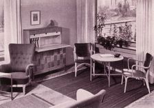 Living-room furniture by Carl-Axel Acking, made by A.B. Svenska Mobelfabrikerna 1949. Creator: Unknown