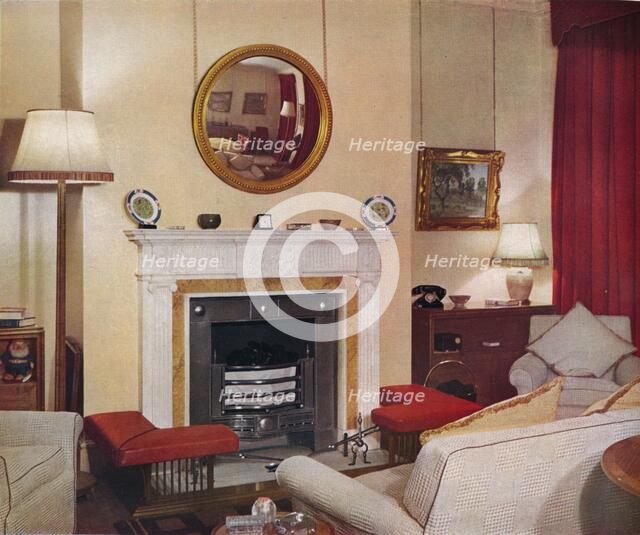 'Living-room in a flat in St. James's Street, S.W.1', c1939. Artist: Unknown.