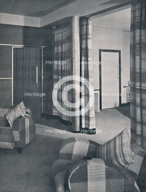 'Living-room in a London house, designed by Raymond McGrath, A.R.I.B.A.', 1936. Artist: Unknown.