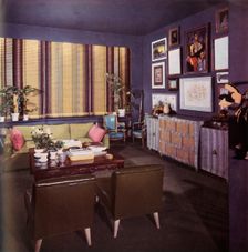 Living-room in an apartment designed by William Pahlmann 1949. Creator: Unknown