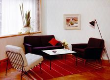 Living room in an ordinary Swedish flat, 1950s Creator: Göran Algård
