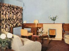 Living-room in Miss Dinshaw's apartment, Stockleigh Hall, Regent's Park, Gordon Russell Ltd. 1937 Creator: Unknown
