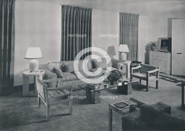 'Living room in the apartment of Samuel A. Marx', 1942.  Artist: Unknown.