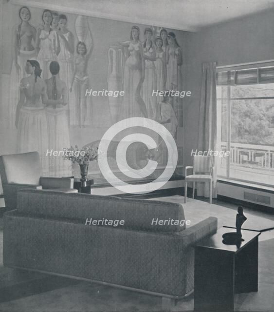 'Living room in the Cafritz residence in Georgetown, Nr. Washington D.C.', 1942. Artist: Unknown.