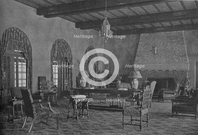 Living room or lounge, North Jersey Country Club, Paterson, New Jersey, 1925. Artist: Unknown.