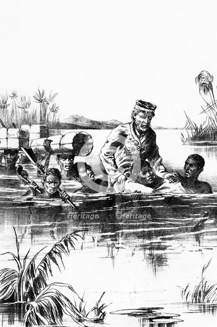 Livingstone on his last journey, 19th century. Artist: Unknown