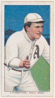 Livingstone, Philadelphia, American League, from the White Border series (T206) for the..., 1909-11. Creator: American Tobacco Company