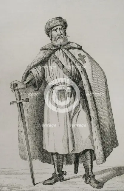 Livonian Brother of the Sword, 1839. Creator: Augustin François Lemaitre.