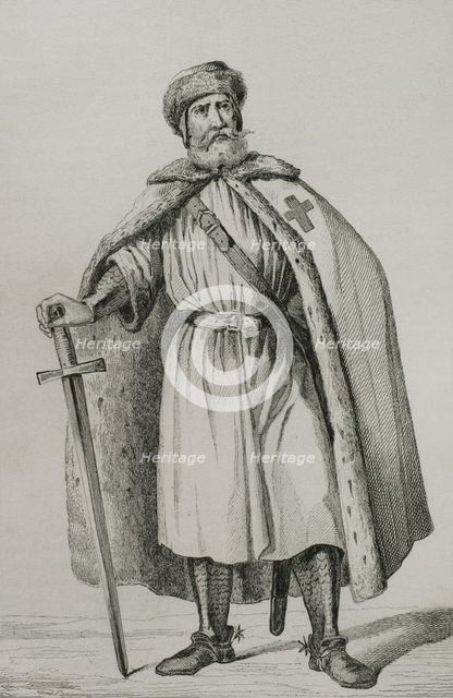 Livonian Brother of the Sword, 1839. Creator: Augustin François Lemaitre.