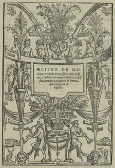 Livre de Moresques, title page (recto), 1546. Creator: Cornelis Bos