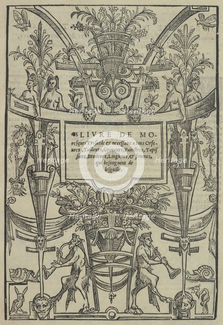 Livre de Moresques, title page (recto), 1546. Creator: Cornelis Bos.
