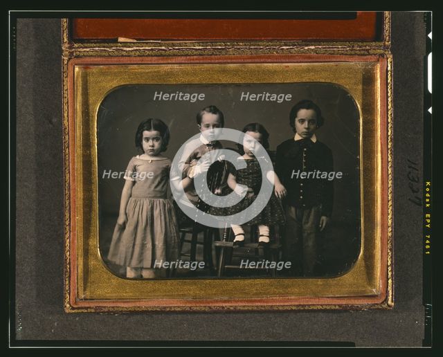Lizzie, John, Annie, and Mitchell McAllister, Dec. 5., 1851. Creator: Marcus Aurelius Root.