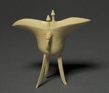 Libation Cup in the form of a Jue, 1662-1722. Creator: Unknown