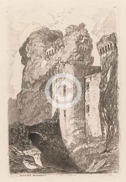 Liber Studiorium: Ragland Castle, Monmouhshire, 1838. Creator: John Sell Cotman (British, 1782-1842); H. G. Bohn.