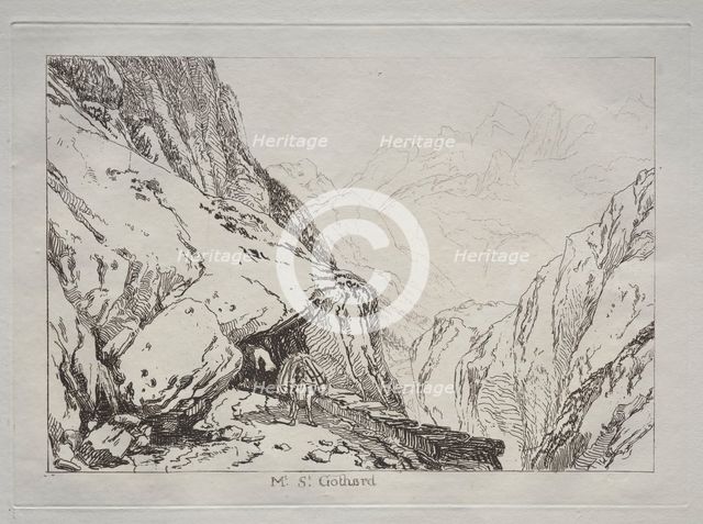 Liber Studiorum: Mt. St. Gothard. Creator: Joseph Mallord William Turner (British, 1775-1851).