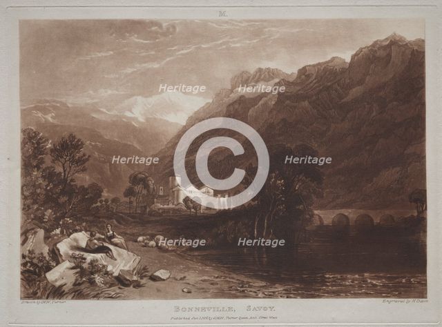 Liber Studiorum: Bonneville, Savoy. Creator: Joseph Mallord William Turner (British, 1775-1851).