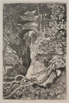 Liber Studiorum: Devil's Bridge, Cardiganshire, 1838. Creator: John Sell Cotman (British, 1782-1842)