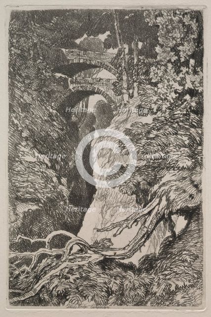 Liber Studiorum: Devil's Bridge, Cardiganshire, 1838. Creator: John Sell Cotman (British, 1782-1842).