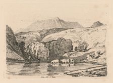 Liber Studiorum: Plate 15, Cader Iris, North Wales, 1838. Creator: John Sell Cotman (British, 1782-1842)