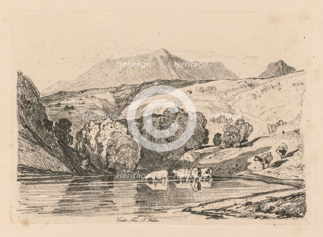 Liber Studiorum: Plate 15, Cader Iris, North Wales, 1838. Creator: John Sell Cotman (British, 1782-1842).
