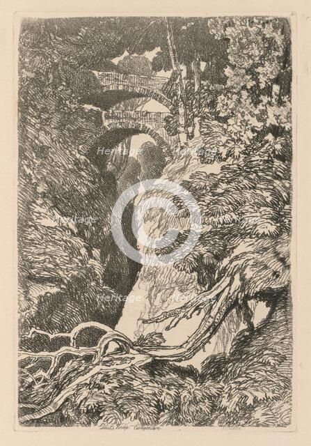 Liber Studiorum: Plate 10, The Devil's Bridge, Cardinganshire, 1838. Creator: John Sell Cotman (British, 1782-1842).