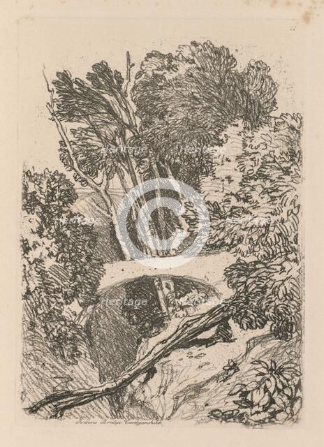 Liber Studiorum: Plate 11: Parson's Bridge, Cardingshire, 1838. Creator: John Sell Cotman (British, 1782-1842).