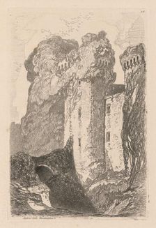 Liber Studiorum: Plate 24, Ragland Castle, Monmouthshire, 1838. Creator: John Sell Cotman (British, 1782-1842)