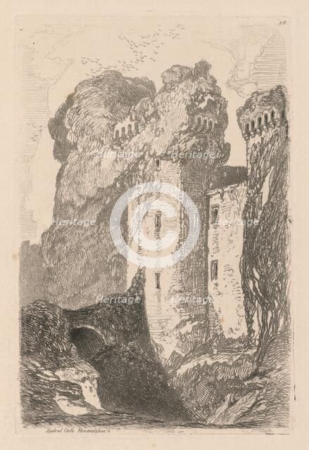 Liber Studiorum: Plate 24, Ragland Castle, Monmouthshire, 1838. Creator: John Sell Cotman (British, 1782-1842).